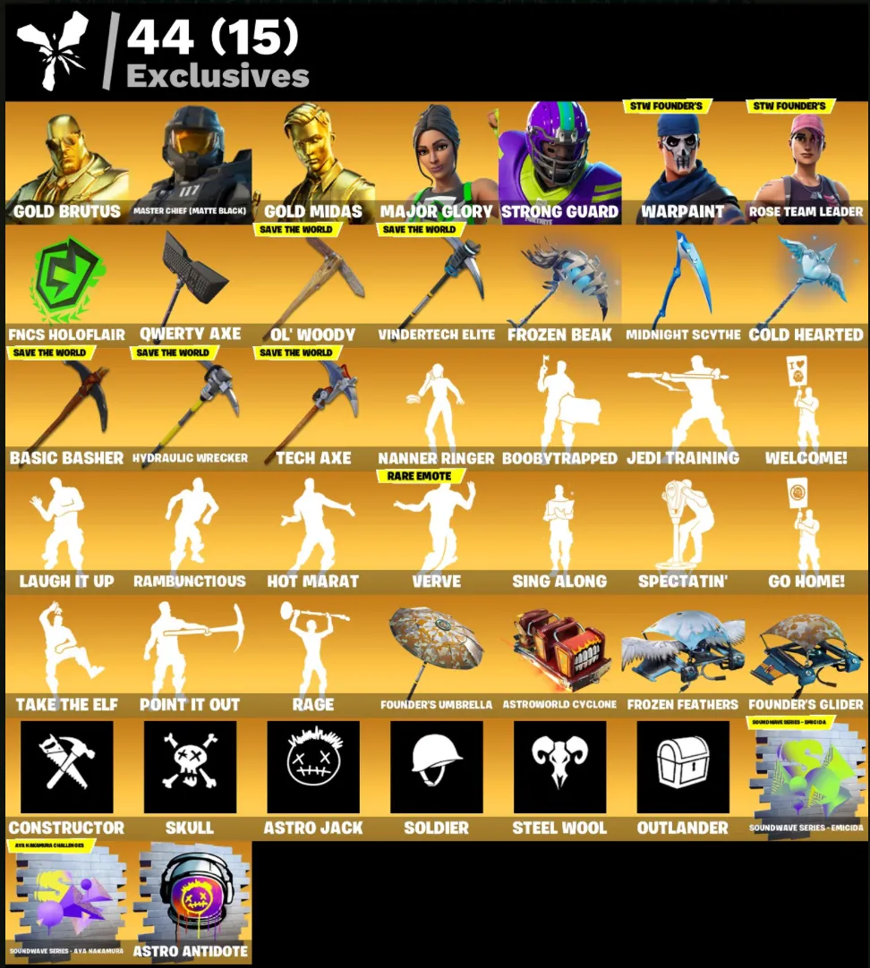  FN OG STW Deluxe Edition 💎 297 skins (73 paid) | 400 VB | Full access | Warranty 